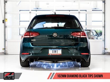 AWE Tuning Track Catback Exhaust - 102MM Diamond Black Tips |3020-33046