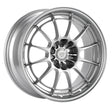 Enkei NT03+M 18x10.5 5x114.3 30mm Offset 72.6mm Bore Silver Wheel.
