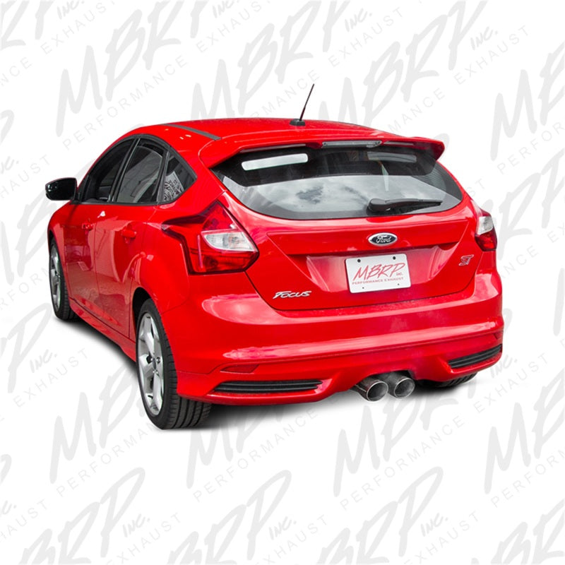 MBRP 13-14 Ford Focus ST 2.0L EcoBoost Dual Center Outlet AL 3in Cat Back.