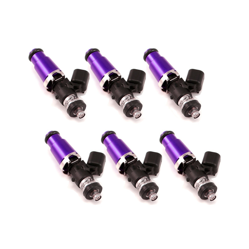 Injector Dynamics 1340cc Injectors - 60mm Length - 14mm Purple Top - Denso Lower Cushion (Set of 6).