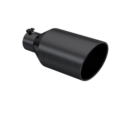 MBRP Universal Tip 8in O.D. Rolled End 4in inlet 18in length Black.