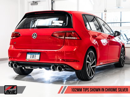 AWE Tuning Track Catback Exhaust - Chrome 102MM Tips | 3015-42140