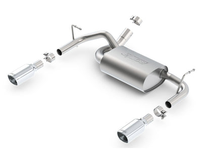 Borla 12-16 Jeep Wrangler 3.6L AT/MT 4WD Single Split Rr Exit Touring Exhaust (rear section only).