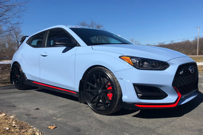 Rally Armor 2019+ Hyundai Veloster N UR Black Mud Flap w/ Performance Blue Logo.