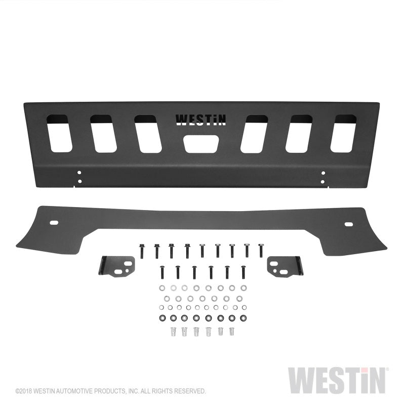 Westin 18-19 Jeep Wrangler JL Front Bumper Skid Plate - Textured Black.