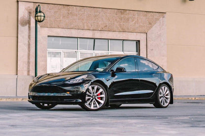 Rally Armor 17+ Tesla Model 3 UR Black Mud Flap w/ Blue Logo.