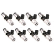 Injector Dynamics 1340cc Injector - 60mm Length - 14mm Grey Top - Blue Bottom Adaptor (Set of 8).