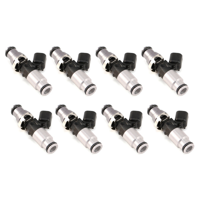 Injector Dynamics 1340cc Injector - 60mm Length - 14mm Grey Top - Blue Bottom Adaptor (Set of 8).