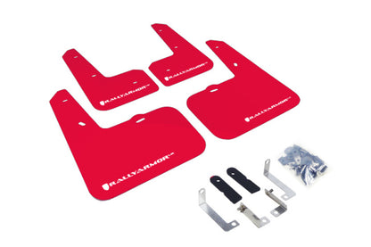 Rally Armor 12-13 Hyundai Veloster UR Red Mud Flap w/ White Logo.