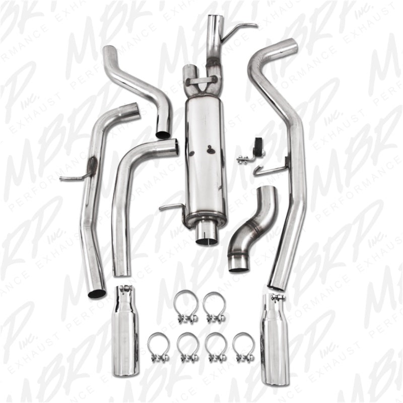 MBRP 09-11 Chev/GMC Colorado/Canyon 5.3L V8 EC/CC-SB Cat Back Dual Split Rear Exit T409.
