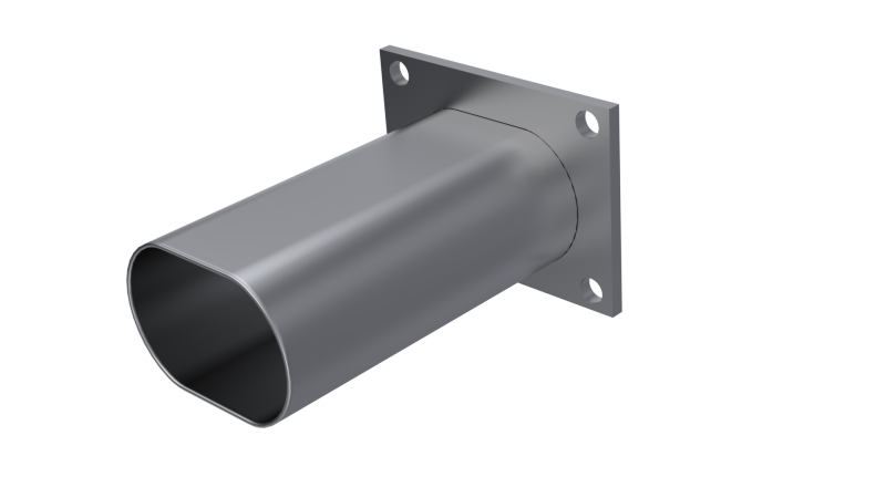 QTP 3in Weld-On QTEC Low Profile Conncetion Oval Tube Kit.