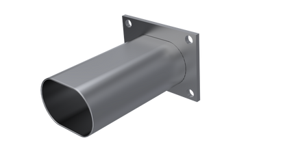 QTP 3in Weld-On QTEC Low Profile Conncetion Oval Tube Kit.