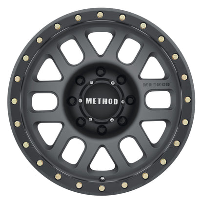 Method MR309 Grid 18x9 +18mm Offset 8x6.5 130.81mm CB Titanium/Black Street Loc Wheel.