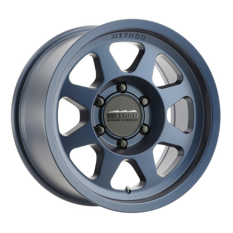 Method MR701 17x8.5 0mm Offset 6x5.5 106.25mm CB Bahia Blue Wheel.