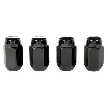 McGard Hex Lug Nut (Cone Seat) M12X1.5 / 13/16 Hex / 1.5in. Length (4-pack) - Black.