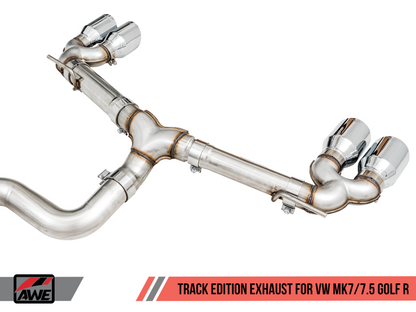 AWE Tuning Track Catback Exhaust - Chrome 102MM Tips | 3015-42140