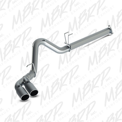 MBRP 2015 Ford F250/350/450 6.7L 4in Filter Back Dual Single Side Exit 5in Tips T409 Exhaust.