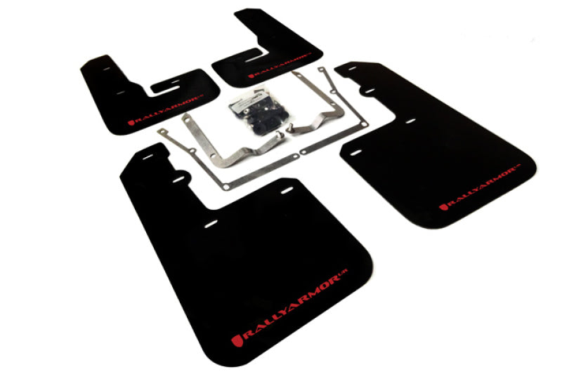 Rally Armor 2015-2017 VW Jetta UR Black Mud Flap w/ Red Logo.