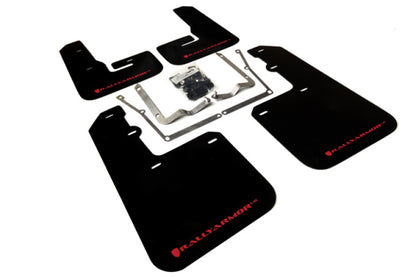 Rally Armor 2015-2017 VW Jetta UR Black Mud Flap w/ Red Logo.