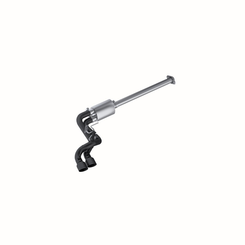 MBRP 09-14 Ford F150 Pre-Axle 4.5in OD Tips Dual Outlet 3in Black Coated Cat Back Exhaust.