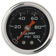Autometer AutoGage 1.5in Liquid Filled Mechanical 0-100 PSI Fuel Pressure Gauge.