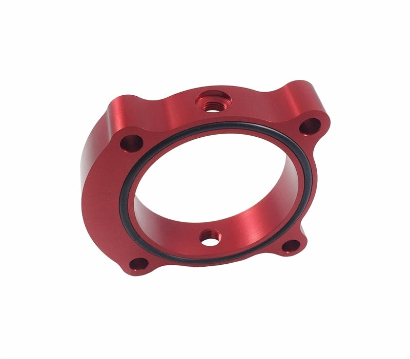 Torque Solution Throttle Body Spacer (Red): 13+ Hyundai Genesis 2.0T.