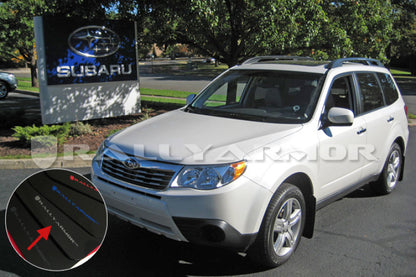 Rally Armor 2009+ Subaru Forester UR Black Mud Flap w/ Silver Logo.