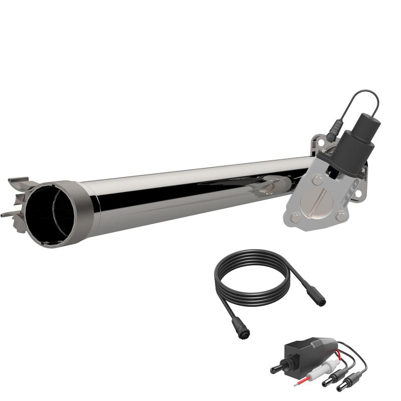 QTP 15-18 Ford F-150 CC/EC Standard Bed 2.5in 304SS Aggressor Cutout Mid Pipe.