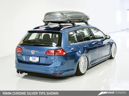 AWE Tuning Track Catback Exhaust - Chrome Silver 90MM Tips | 3020-22016