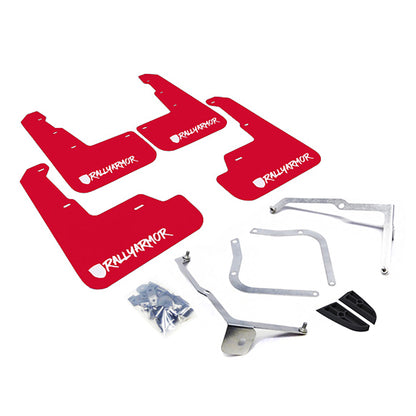 Rally Armor 15+ Subaru WRX & STi Sedan Only UR Red Mud Flap w/ White Logo and Altered Font.