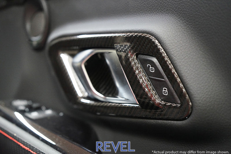 Revel GT Dry Carbon Inner Door Handle Cover 2020 Toyota GR Supra - 2 Pieces.