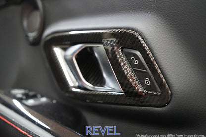 Revel GT Dry Carbon Inner Door Handle Cover 2020 Toyota GR Supra - 2 Pieces.