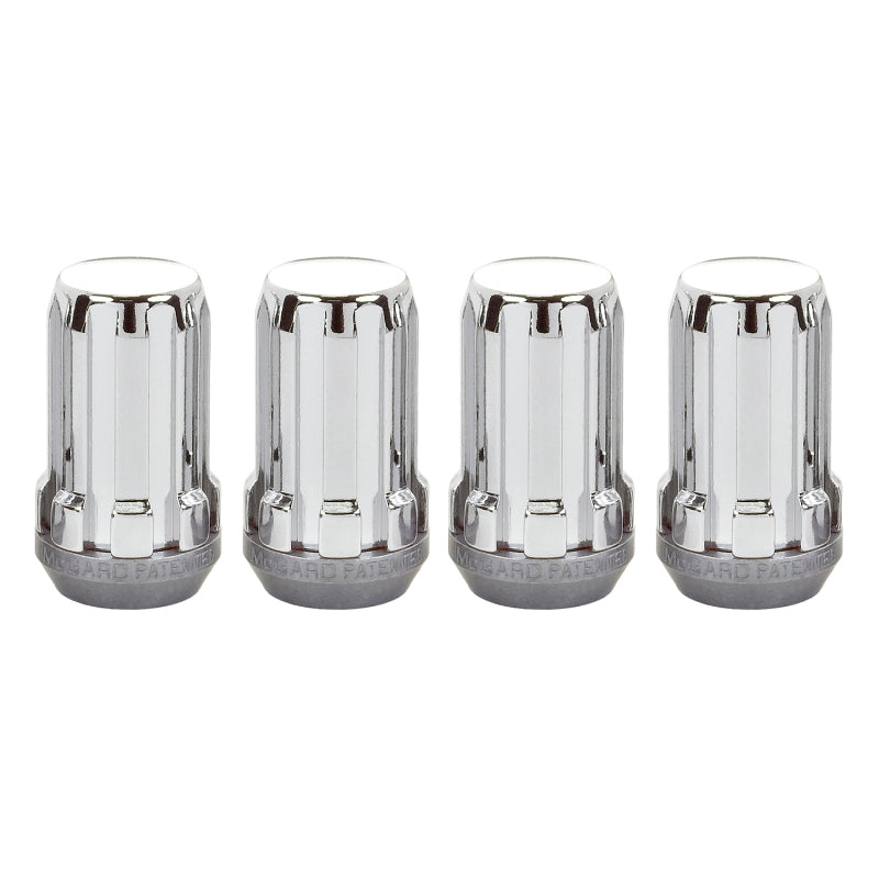 McGard SplineDrive Lug Nut (Cone Seat) M14X1.5 / 1.648in. Length (4-Pack) - Chrome (Req. Tool).