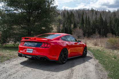 MBRP 18-20 Ford Mustang GT 2.5in Black Coated Non Active Dual Axle Back Exhaust - 4in Dual Wall Tips.