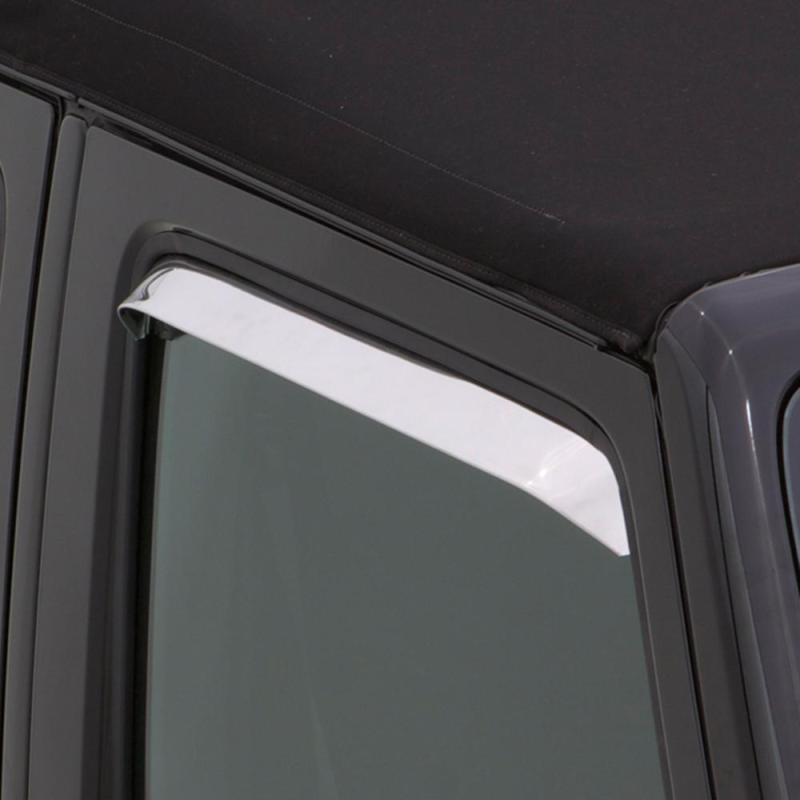 AVS 75-91 Ford E-100 Econoline Ventshade Window Deflectors 2pc - Stainless.