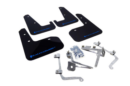 Rally Armor 11+ STI/WRX Sedan Only UR Black Mud Flap w/ Blue Logo.