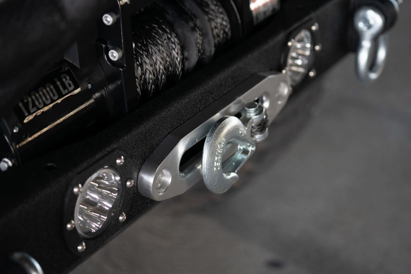 DV8 Offroad 07-18 Jeep Wrangler JK/JL FS-8 Mid Length Steel Front Bumper w/ LED Lights