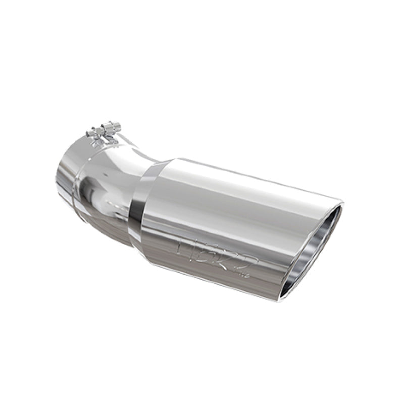 MBRP Universal Tip 6in OD 5in Inlet 15.5in Length 30 Deg Bend Angled Rolled End T304.