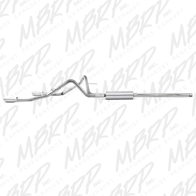 MBRP 2004-2008 Ford F150 4.6/5.4L EC/CC-SB Cat Back Dual Split Rear.