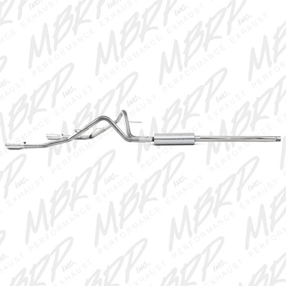 MBRP 2004-2008 Ford F150 4.6/5.4L EC/CC-SB Cat Back Dual Split Rear.