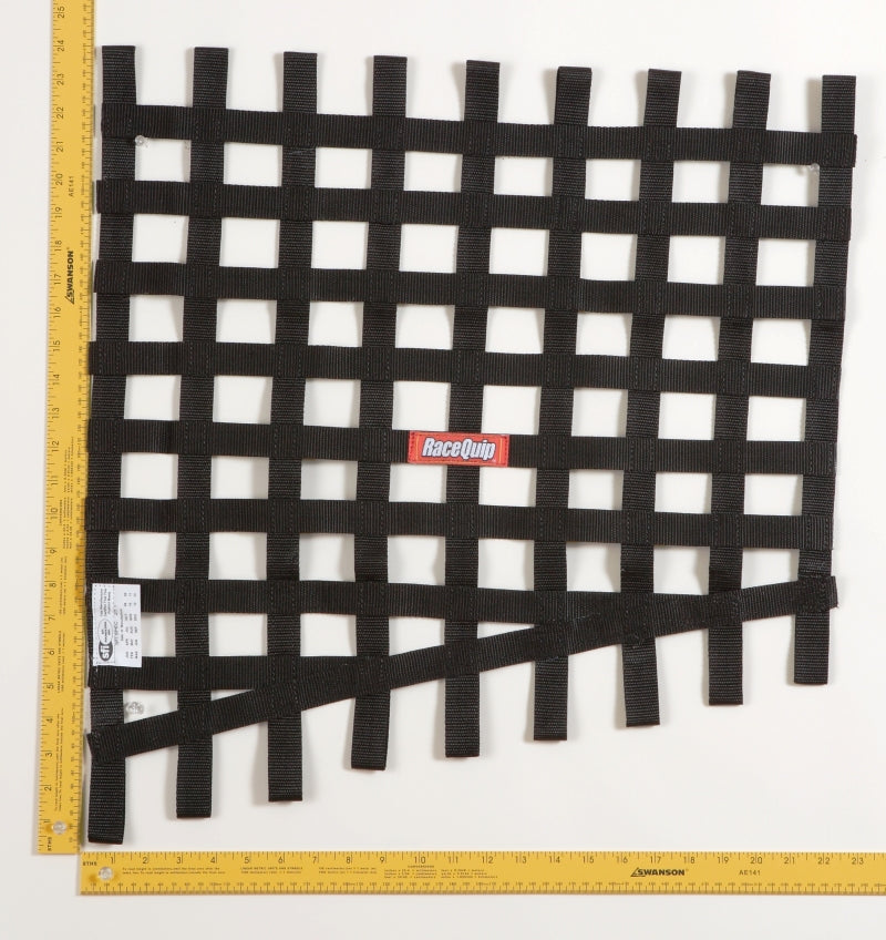 RaceQuip Black Drag 24 To 18 X 23 SFI Rib Net.