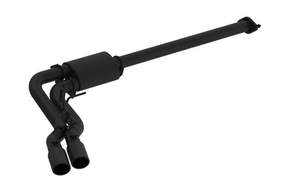 MBRP 15-16 Ford F-150 2.7L/3.5L/5.0L 3in Cat Back Single Side Pre-Axle Dual Exit Black Coated.
