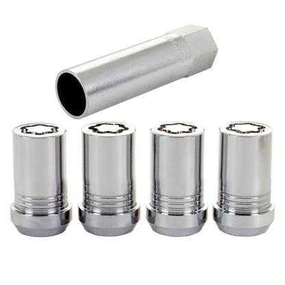 McGard Wheel Lock Nut Set - 4pk. (Tuner / Cone Seat) M14X1.5 / 22mm Hex / 1.648in. Length - Chrome.