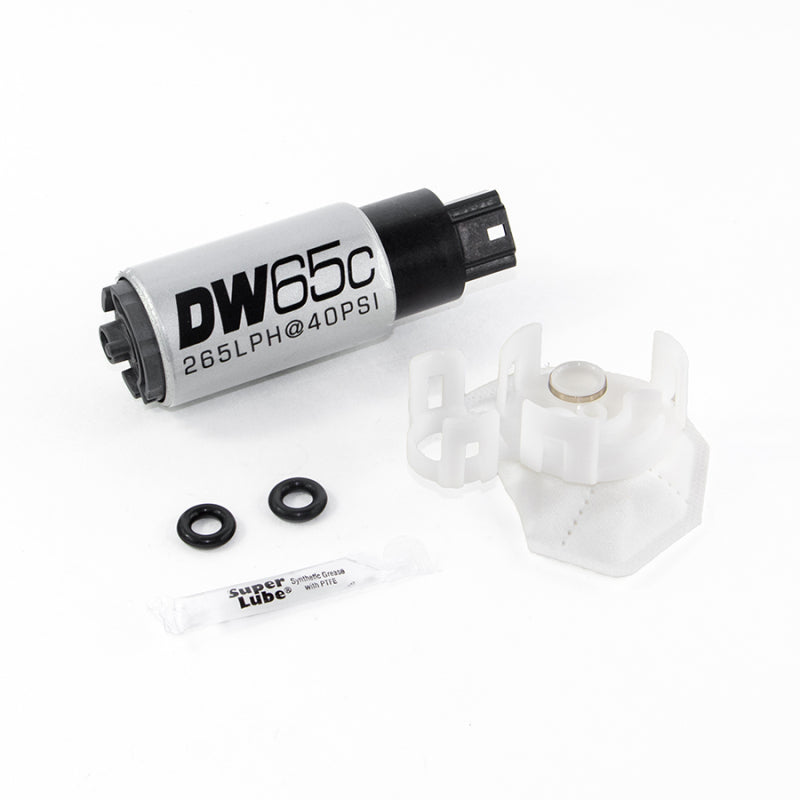 DeatschWerks 265 LPH Compact In-Tank Fuel Pump w/ Set Up Kit 08-15 Mitsu EVO X, 06-13 MazdaSpeed 3/6.