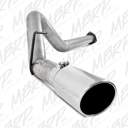 MBRP 11-14 Ford 6.7L F-250/350/450 4in Filter Back Single Side Exit Alum and Down Pipe Exhaust.