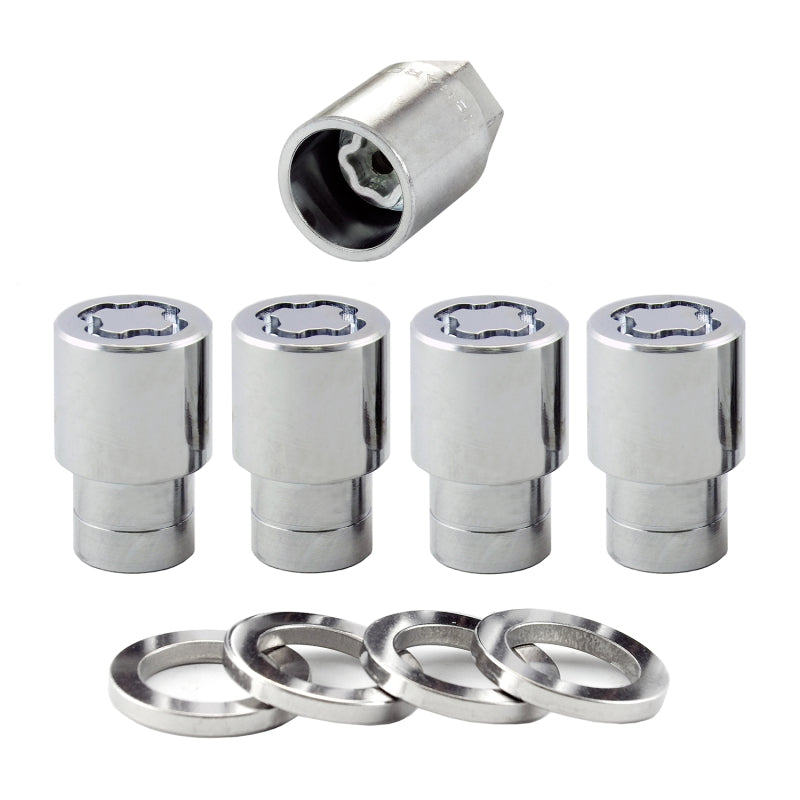 McGard Wheel Lock Nut Set - 4pk. (Reg. Shank Seat) M12X1.5 / 13/16 Hex / 1.38in. Length - Chrome.