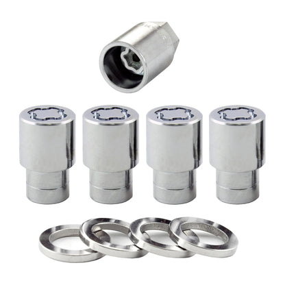 McGard Wheel Lock Nut Set - 4pk. (Reg. Shank Seat) M12X1.5 / 13/16 Hex / 1.38in. Length - Chrome.