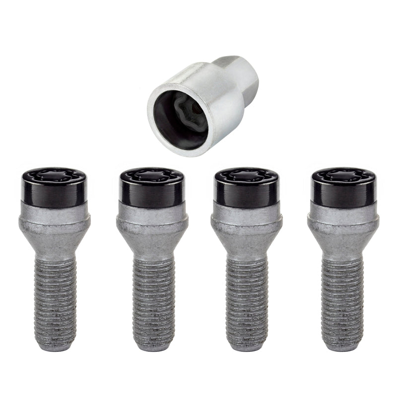 McGard Wheel Lock Bolt Set - 4pk. (Cone Seat) M14X1.5 / 17mm Hex / 31.0mm Shank Length - Black.