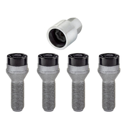 McGard Wheel Lock Bolt Set - 4pk. (Cone Seat) M14X1.5 / 17mm Hex / 31.0mm Shank Length - Black.