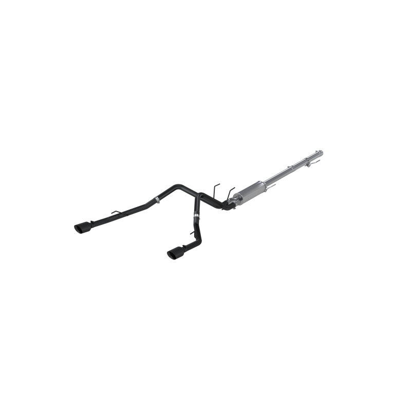 MBRP 09-14 Dodge Ram 1500 5.7L Cat-Back Dual Split Rear (Through Stock Bumper) AL - Black.